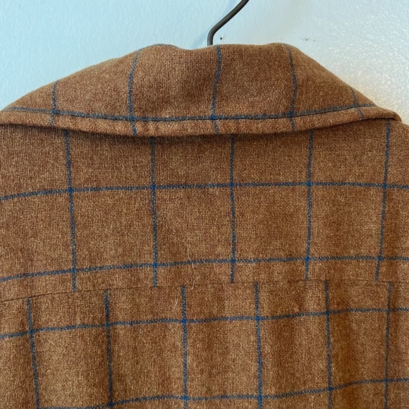 Vintage Le Chevron Plaid Wool Button Down Shirt.  Size XL. - Picture 10 of 16